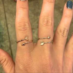 Adjustable Arrow Rings (Silver and Rose Gold)